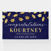 Navy & Gold 2025 Afstuderen Banner (Horizontaal)