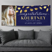 Navy Gold 2025 Afstuderen fotobanner Spandoek