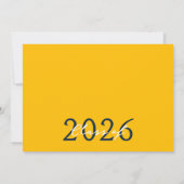 Navy & Gold 6 Fotofilmstrip Afstuderen Collage Kaart (Achterkant)