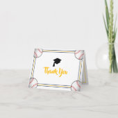 Navy & Gold Afstuderen Bedankkaart (Voorkant)