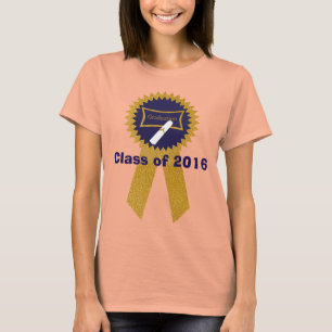 Navy & Gold Afstuderen lint T-shirt