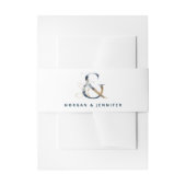 Navy Gold Ampersand Uitnodigingen Wikkel (Voorkant Voorbeeld)