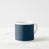 Navy Gold Anchor Pattern Espresso Kop (Voorkant rechts)