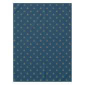 Navy Gold Anchor Pattern Tafelkleed (Voorkant)