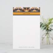 Navy & Gold Ant Cathedral | Persoonlijke artikelen Briefpapier (Staand voorkant)