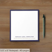 Navy Gold Attorney Notitieblok