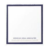 Navy Gold Attorney Notitieblok (Voorkant)