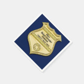 Navy Gold Badge Police Graduation/Retirement Party Servet (Hoek)