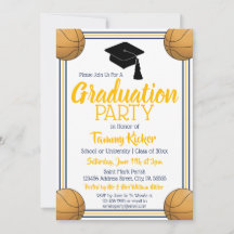 Navy & Gold Basketball Graduy Party