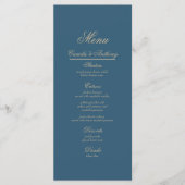 Navy Gold bruiloft Menu (Voorkant)