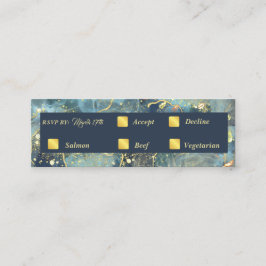 Navy & Gold Bruiloft RSVP Kaart Contactkaartje