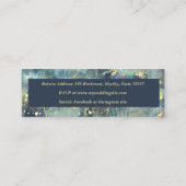 Navy & Gold Bruiloft RSVP Kaart Contactkaartje (Achterkant)