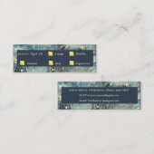 Navy & Gold Bruiloft RSVP Kaart Contactkaartje (Voorkant / Achterkant)