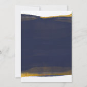 Navy & Gold bruiloft uitnodigingen - Waterverf Fol (Achterkant)