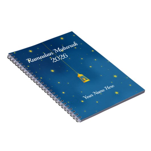 Navy Gold Celestial Ramadan Notitieboek (Rechterzijde)