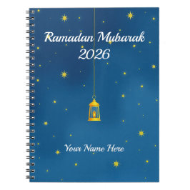 Navy Gold Celestial Ramadan Notitieboek