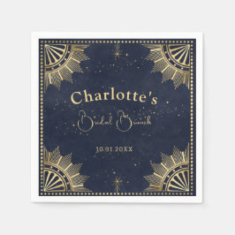 Navy & Gold Celestial Tarot Vrijgezellenfeest Servet