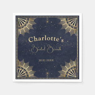 Navy & Gold Celestial Tarot Vrijgezellenfeest Servet
