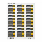 Navy & Gold Chalkboard Afstuderen Retouradres Etiket (Full Sheet)