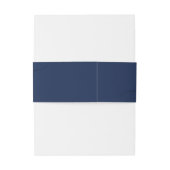 Navy Gold Clean Eenvoudig de bruiloft van monogram Uitnodigingen Wikkel (Achterkant Voorbeeld)