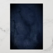 Navy Gold Crown Rozen Thema Quinceanera Folie Uitnodiging (Achterkant)