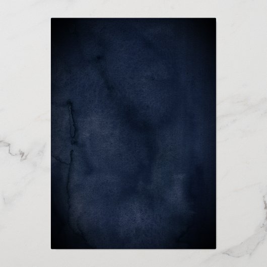 Navy Gold Crown Rozen Thema Quinceanera Folie Uitnodiging (Achterkant)