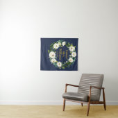 Navy Gold Custom Future Mrs Vrijgezellenfeest Back Wandkleed (In Situ (horizontaal))