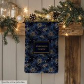 Navy Gold Custom Towel Lux Floral Kitchen Gift Theedoek