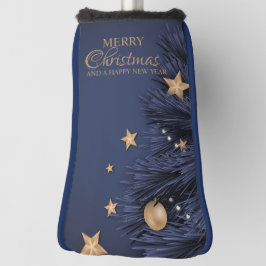 Navy Gold Eenvoudige Kerstdag putter Best Golfheadcover