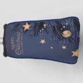 Navy Gold Eenvoudige Kerstdag putter Best Golfheadcover (Voorkant)