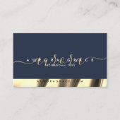 Navy Gold Elegance Visitekaartje (Voorkant)