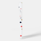 Navy Gold en Coral Confetti Stippen Case-Mate iPhone Case (Achterkant / Links)