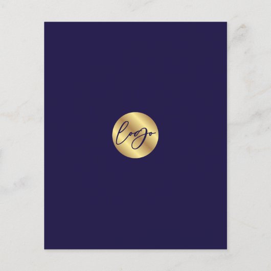 Navy & Gold Estate Agent Fotomakelaar Flyer (Achterkant)