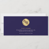 Navy & Gold Event Ticket Business Logo Admit One Kaart (Achterkant)