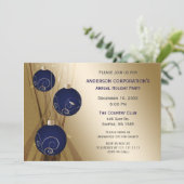 Navy Gold Festive Corporate-feestdag Kaart (Staand voorkant)