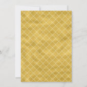 Navy & Gold Floral Baby shower Kaart (Achterkant)