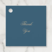 Navy Gold Floral Boho bruiloft Bedankjes Labels (Voorkant)