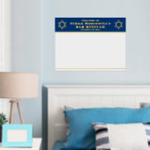 Navy, Gold FOIL Bar Mitzvah Sign-In Poster (Insitu (Slaapkamer))