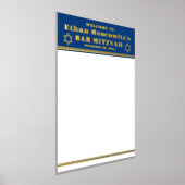 Navy, Gold FOIL Bar Mitzvah Sign-In Poster 2 (Laagn)