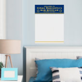 Navy, Gold FOIL Bar Mitzvah Sign-In Poster 2 (Insitu (Slaapkamer))