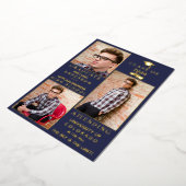 Navy Gold Foil HS Afstuderen Aankondiging (Gedraaid)