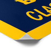 Navy Gold Gefeliciteerd Afstuderen Poster (Hoek)