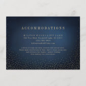 Navy & Gold Glitter Eenvoudige bruiloft accommodat Informatiekaartje (Voorkant)
