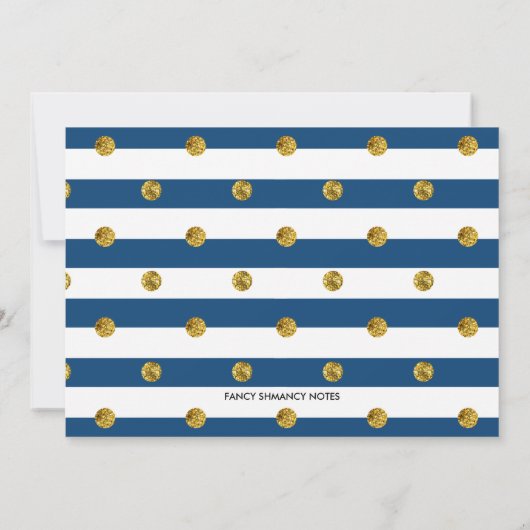 Navy, Gold Glitter First Birthday Photo Invitation Kaart (Achterkant)