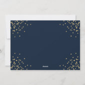Navy Gold Glitter Merry-kerstfoto Feestdagenkaart (Achterkant)