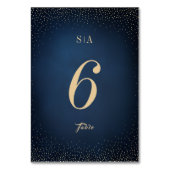 Navy & Gold Glitter Verfijnd monogram bruiloft Kaart (Voorkant)