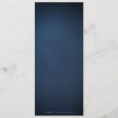 Navy & Gold Glitter Verfijnd monogram bruiloft Menu (Achterkant)