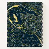 Navy Gold Greek Goddess Psyche Book of Shadows Notitieboek (Achterkant)