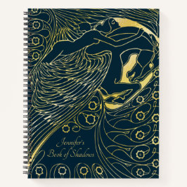 Navy Gold Greek Goddess Psyche Book of Shadows Notitieboek