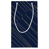 Navy Gold Happy Birthday Klein Cadeauzakje (Achterkant)